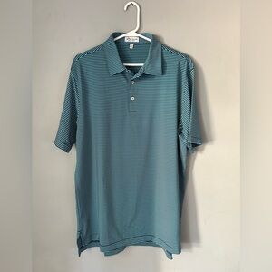 Peter Millar Summer Comfort performance golf shirt. Men’s large. Blue